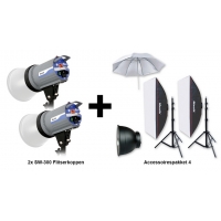 Menik flitsset: 2 x SW-300 + Aktiepakket 4